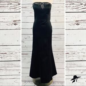 Studio 17 Black Mermaid Style Dress Beaded
